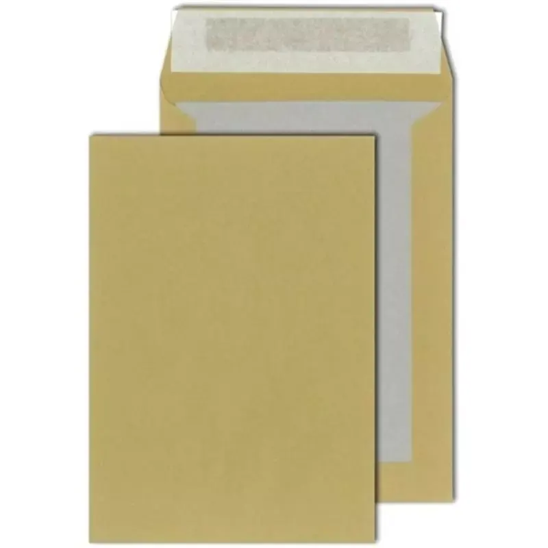 Enveloppes dos carton autocollantes sans fenêtres - C5 - 162 x 229 mm - 250 pcs