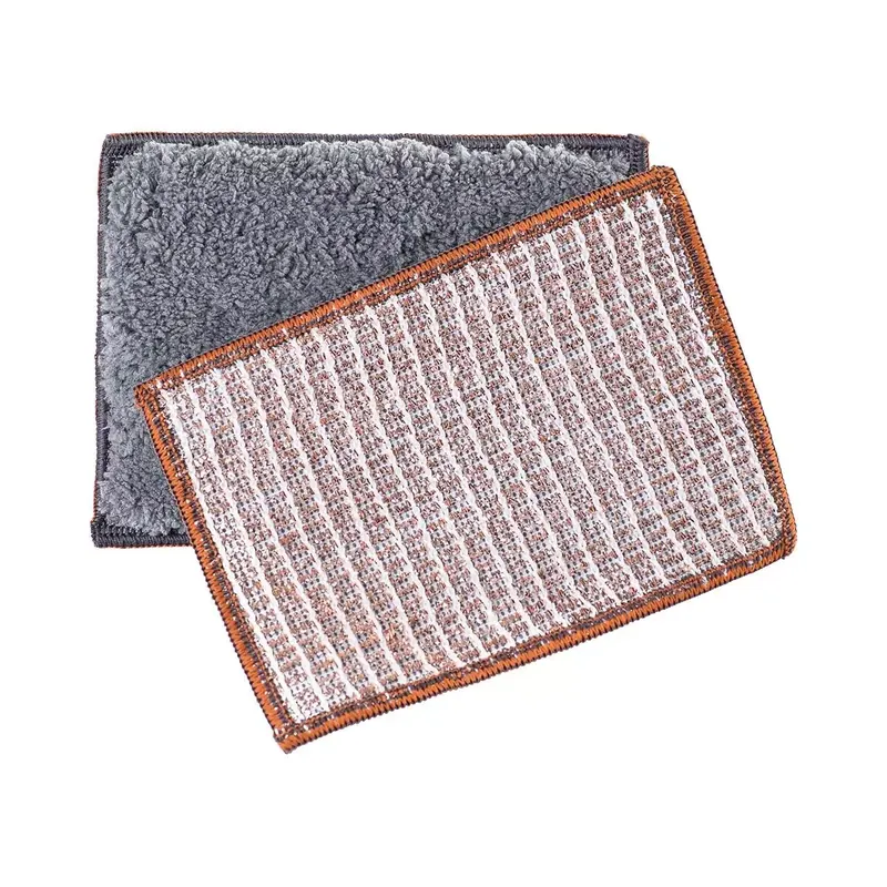 Éponge double-face cuivre et microfibre
