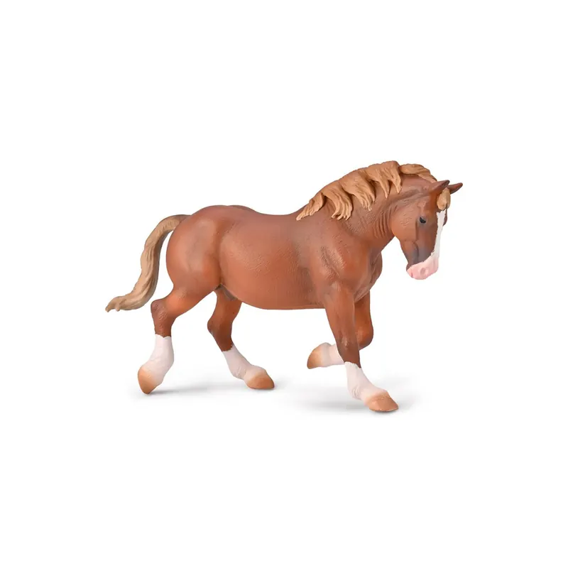 Étalon Breton de Trait Alezan - Figurine Deluxe CollectA 1:20
