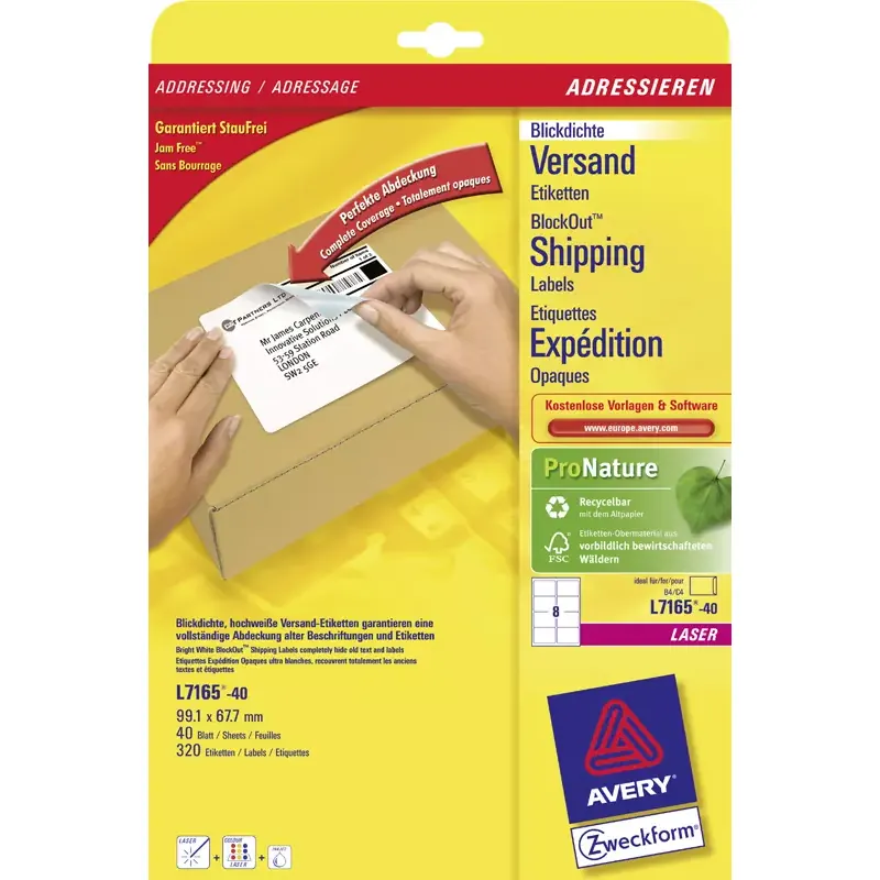 Etiquettes d'expédition Avery