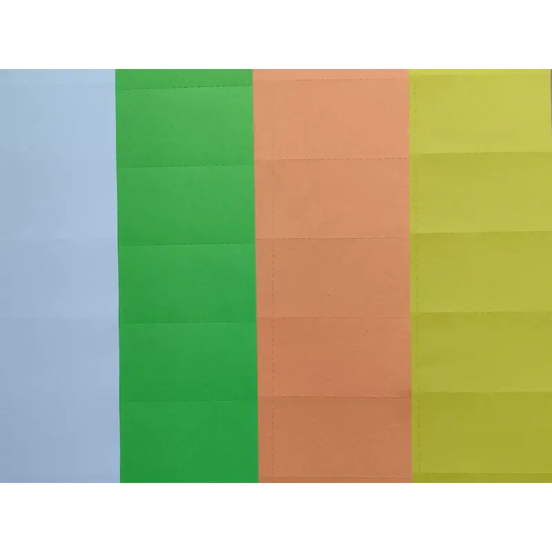 Étiquettes prix prédécoupées couleur