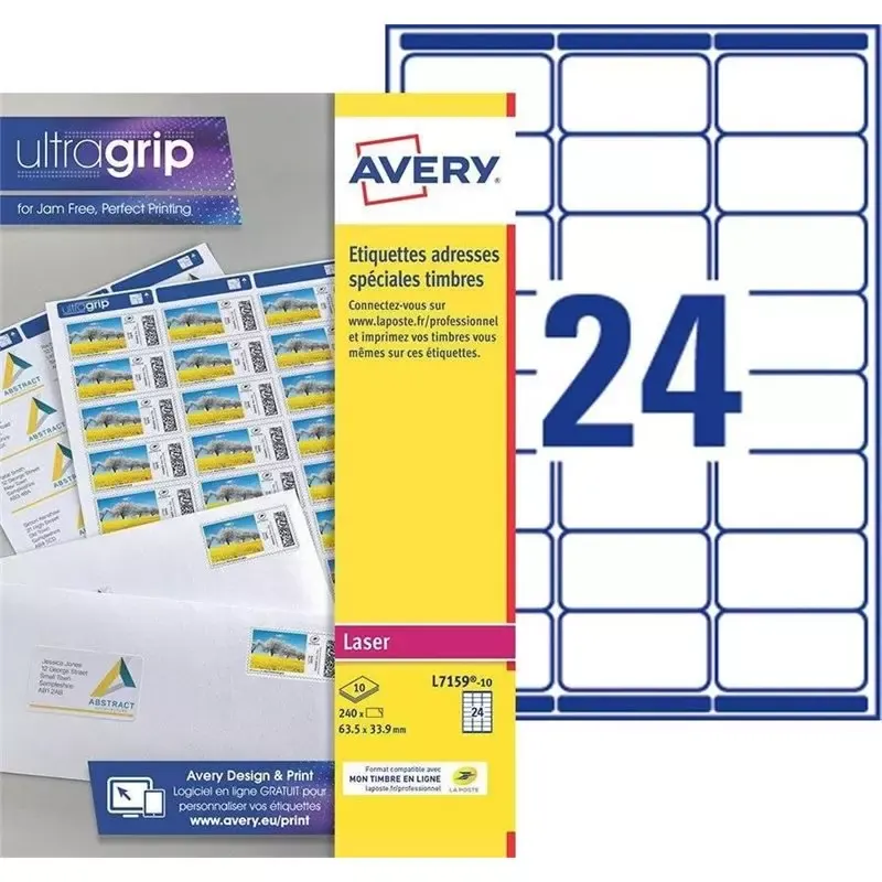 Étiquettes SPECIAL pour Timbres 63,5 x 33,9 mm blanc