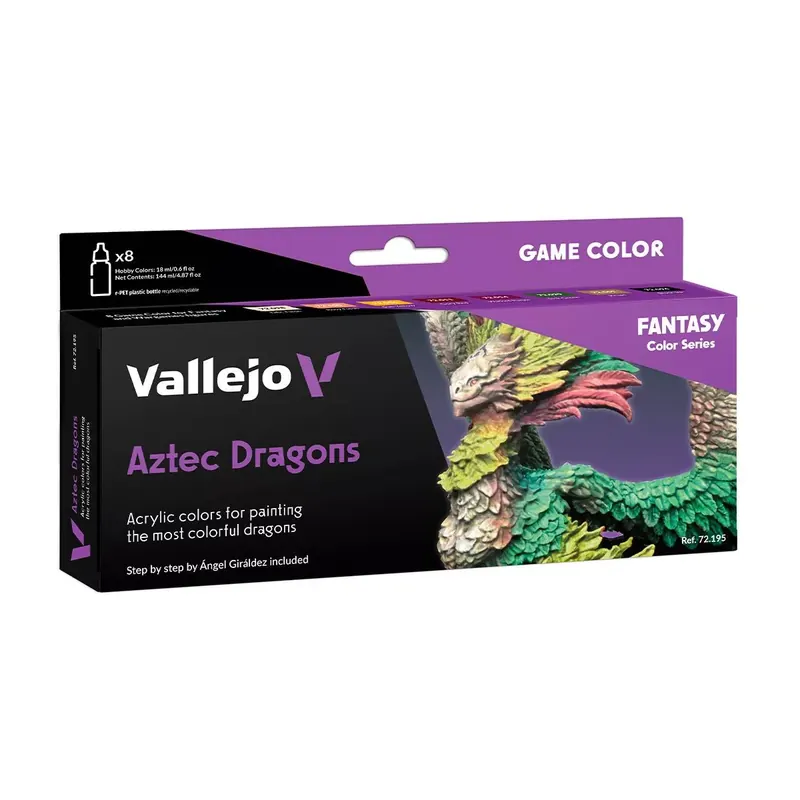 Fantasy Color Series 8 Aztec Dragons - Peinture