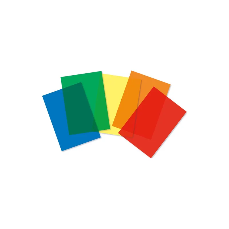 Feuilles Translucides Colorées A4 pour Table Lumineuse - 5 Pièces