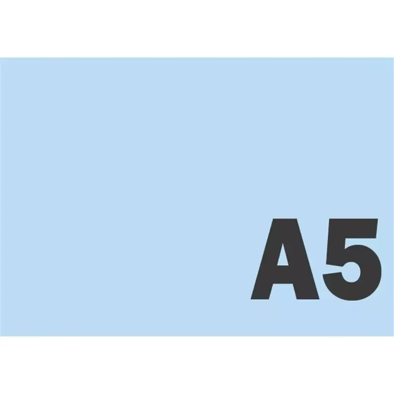 Fiche Bristol non perforée - A5 - uni - 170g - bleu
