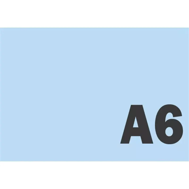 Fiche Bristol non perforée - A6 - uni - 170g - bleu