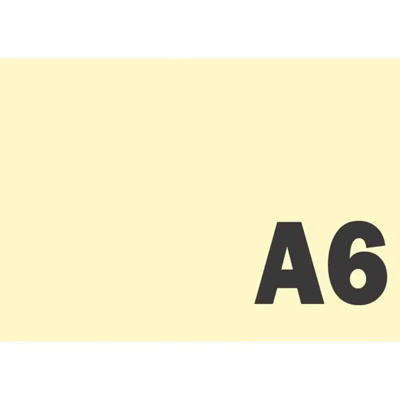 Fiche Bristol non perforée - A6 - uni - 170g - jaune