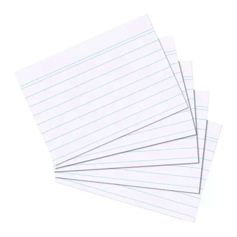 Fiches bristol Herlitz A5 lignées blanches 170 g/m² (paquet de 100)