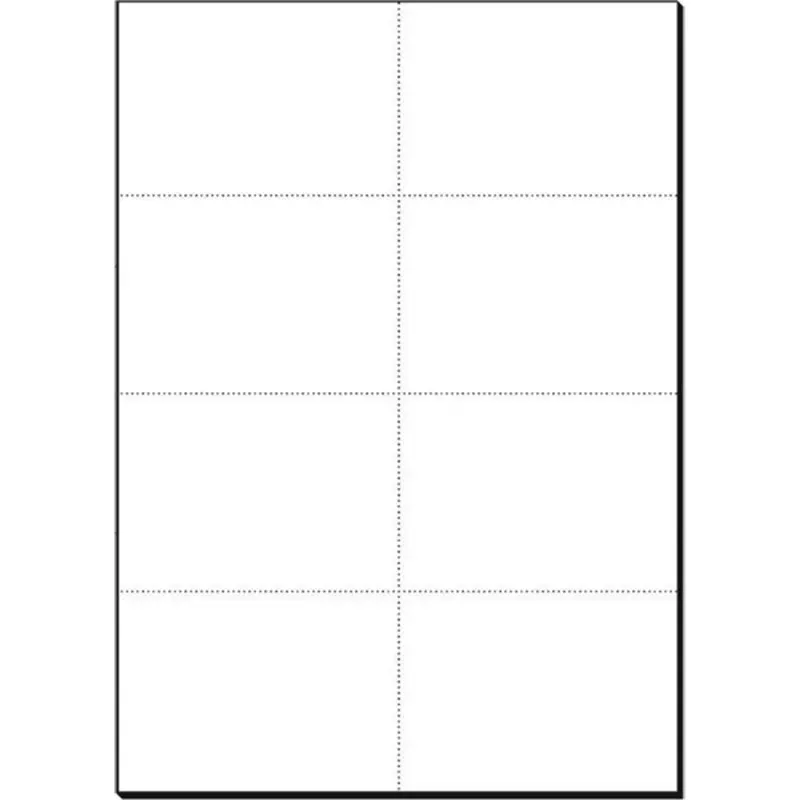 Fiches PC - A7 (sur du A4) - blanc - 185 g/m2 - micro perforation