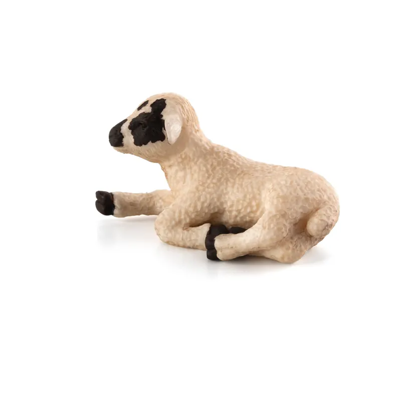 Figurine Agneau au visage noir couché Mojo 387060