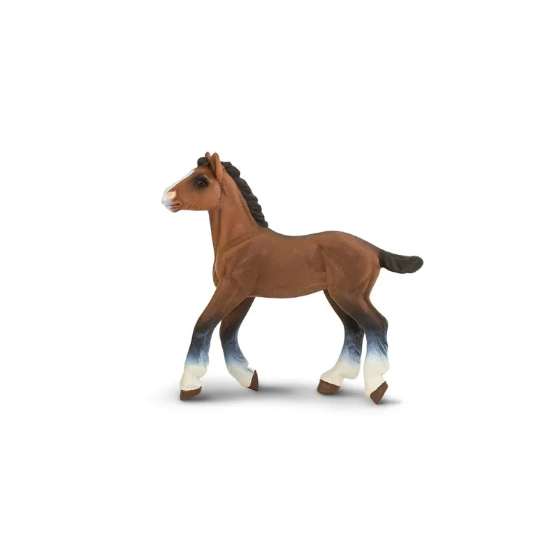 Figurine bébé cheval Clydesdale Safari Ltd® 151405 poulain à collectionner