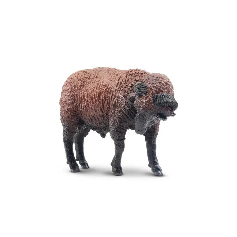 Figurine bélier brun ToyMany - Jouet mouton male