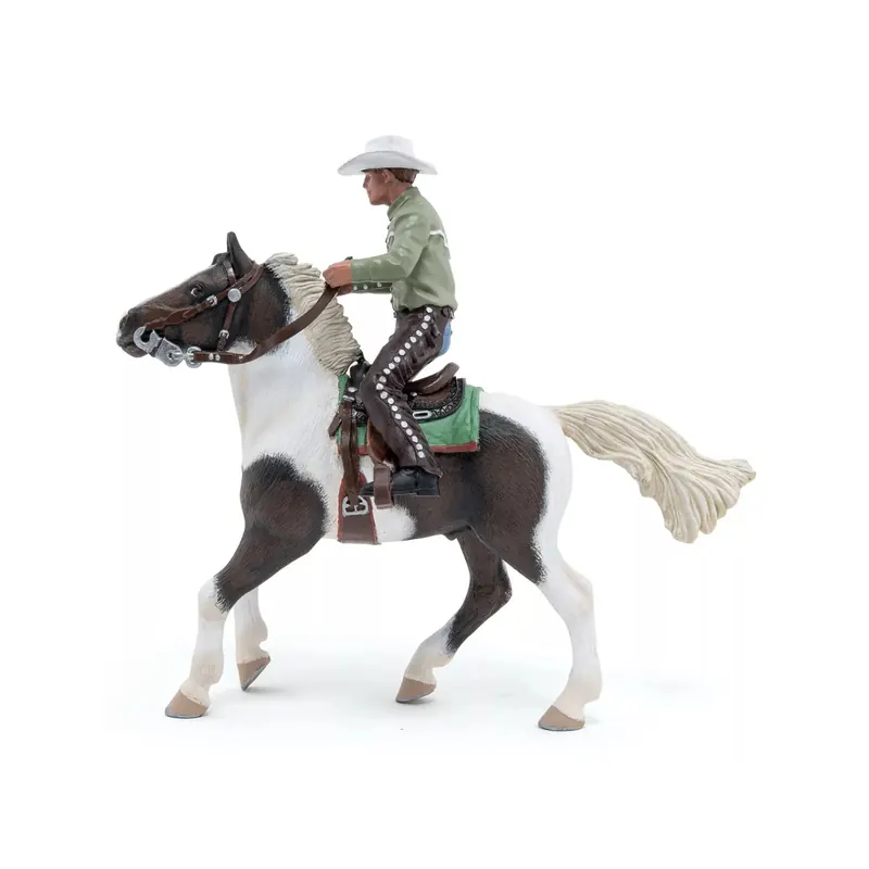 Figurine Cheval Western Cavalier Papo - Équitation Américaine