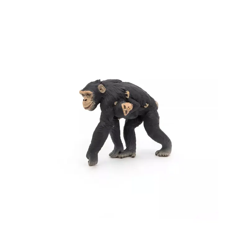 Figurine Chimpanzé et son Bébé Papo - Collection Vie Sauvage