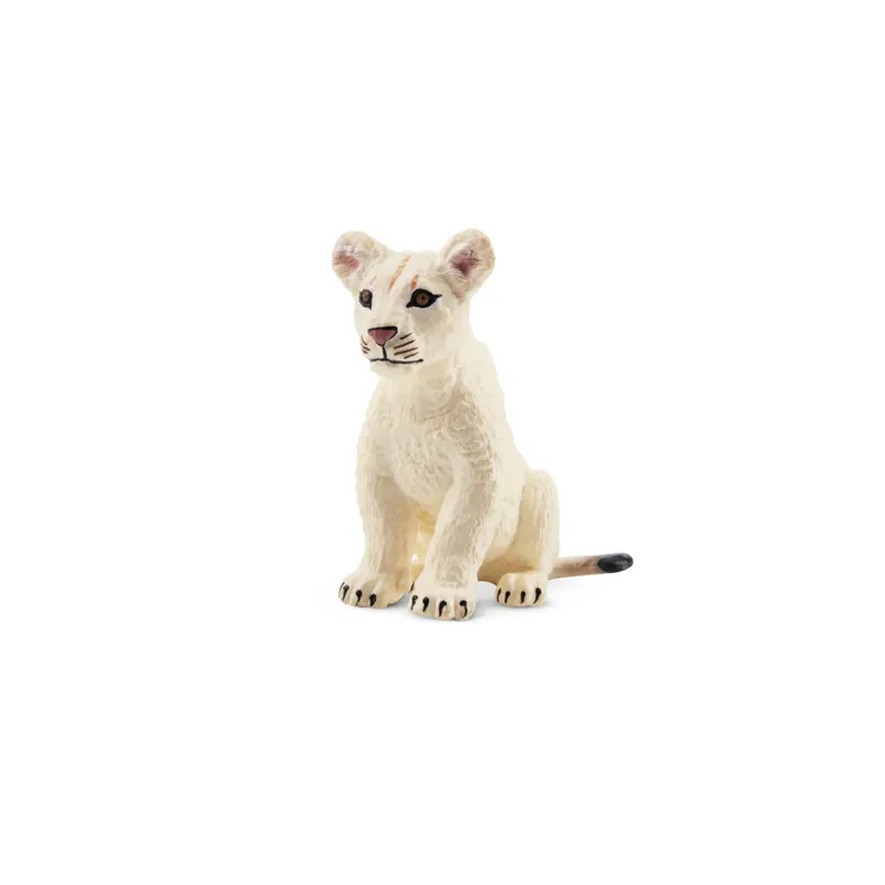 Figurine lionceau blanc assis ToyMany