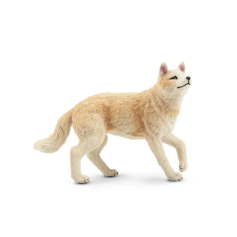 Figurine loup arctique blanc debout ToyMany
