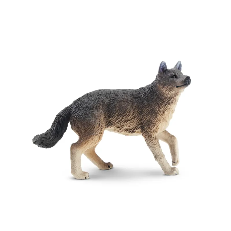 Figurine loup gris debout ToyMany