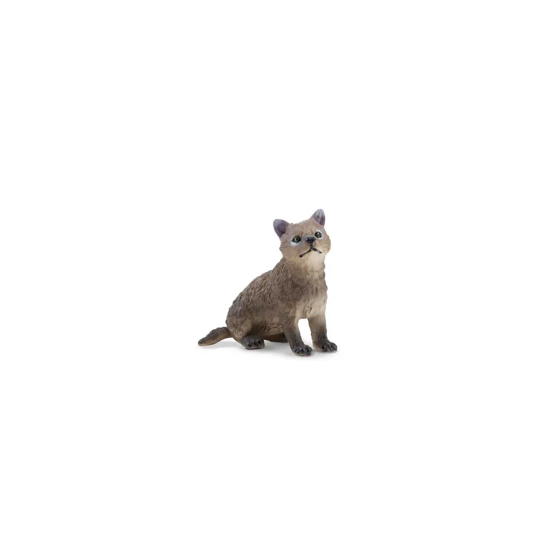 Figurine louveteau gris assis ToyMany