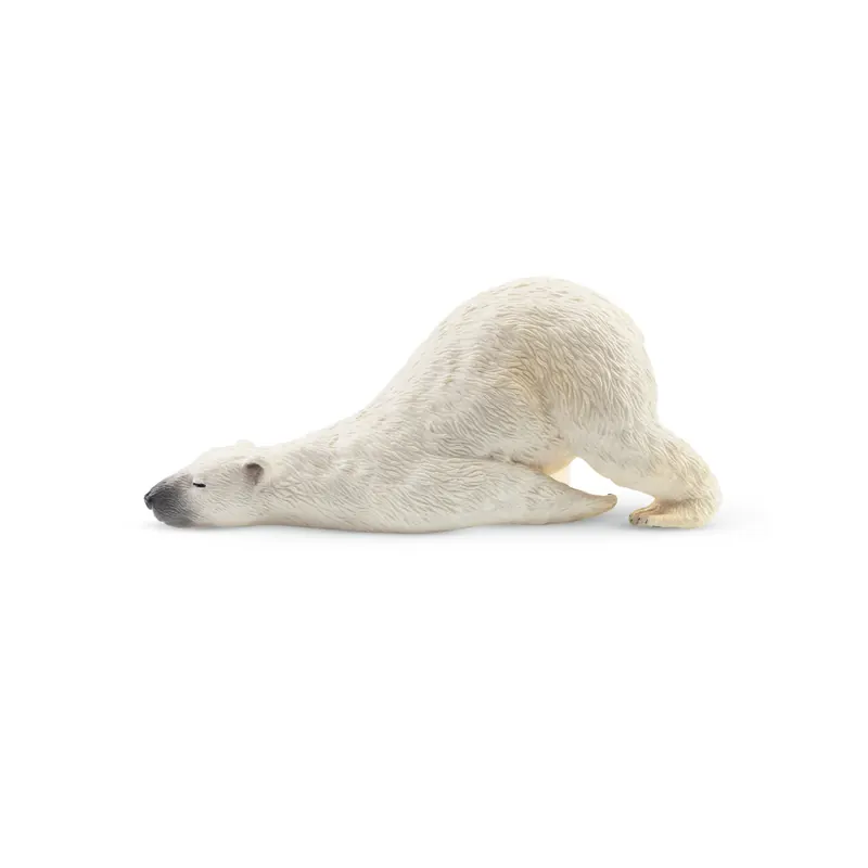 Figurine ours polaire adulte allongé ToyMany