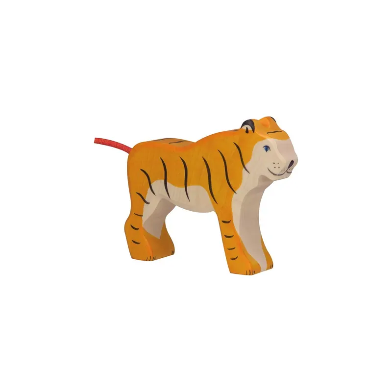 Figurine tigre debout en bois - Animaux de la jungle Holztiger