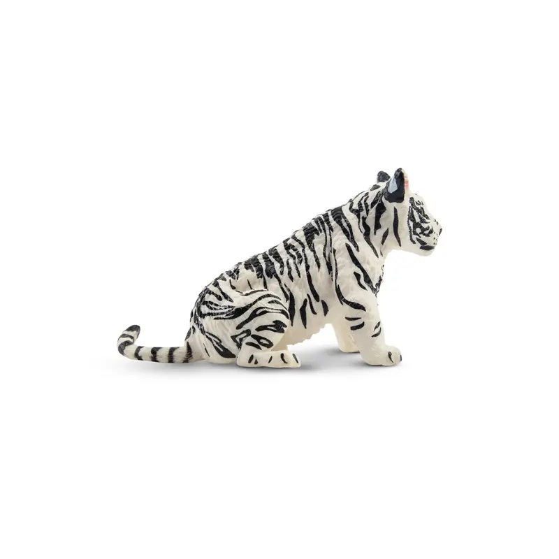 Figurine tigreau blanc assis ToyMany