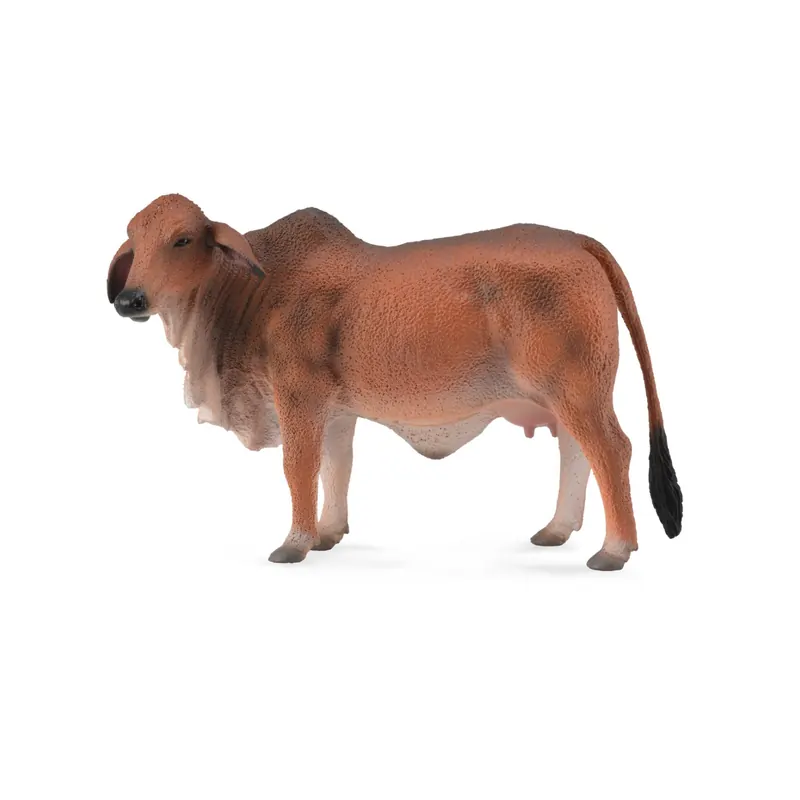 Figurine vache brahmane rouge Collecta - Les animaux de la ferme 88600