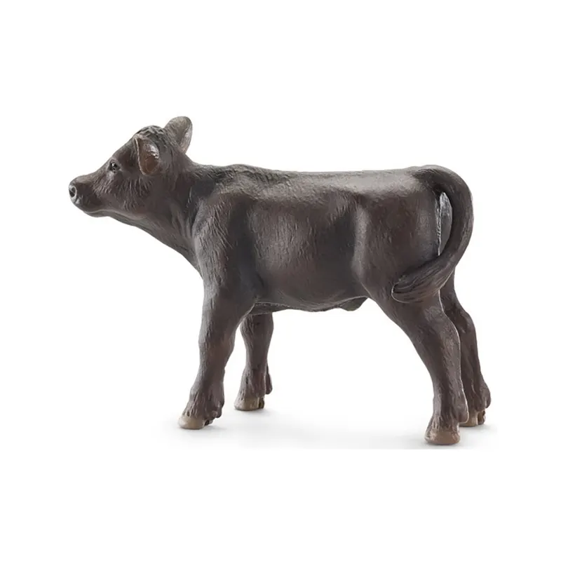 Figurine veau Black Angus Shleich - Animaux de la ferme bébé vache 13768