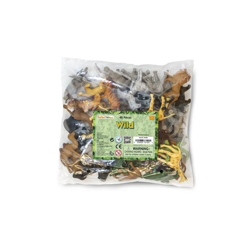 Figurines animaux sauvages (48pcs) - Sachet vrac - Safari Ltd® 761004