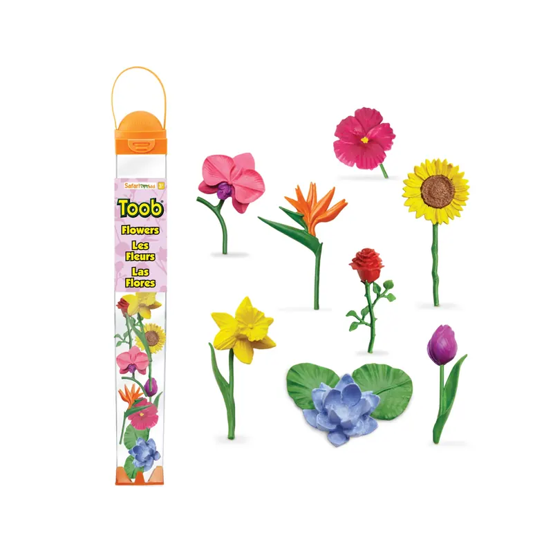 Fleurs Tube Safari - Lot de 8 figurines éducatives Toob 682904