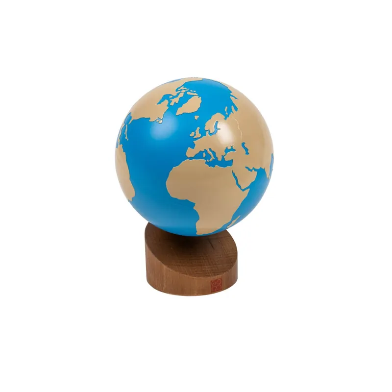 Globe des continents Montessori (couleurs Gonzagarredi)