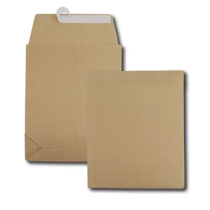 GPV 50 Pochettes à soufflets 90mm - 280 x 410 mm kraft armé brun