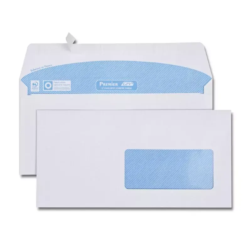 GPV Enveloppes Premier Numérique, 110 x 220 mm, à fenêtre