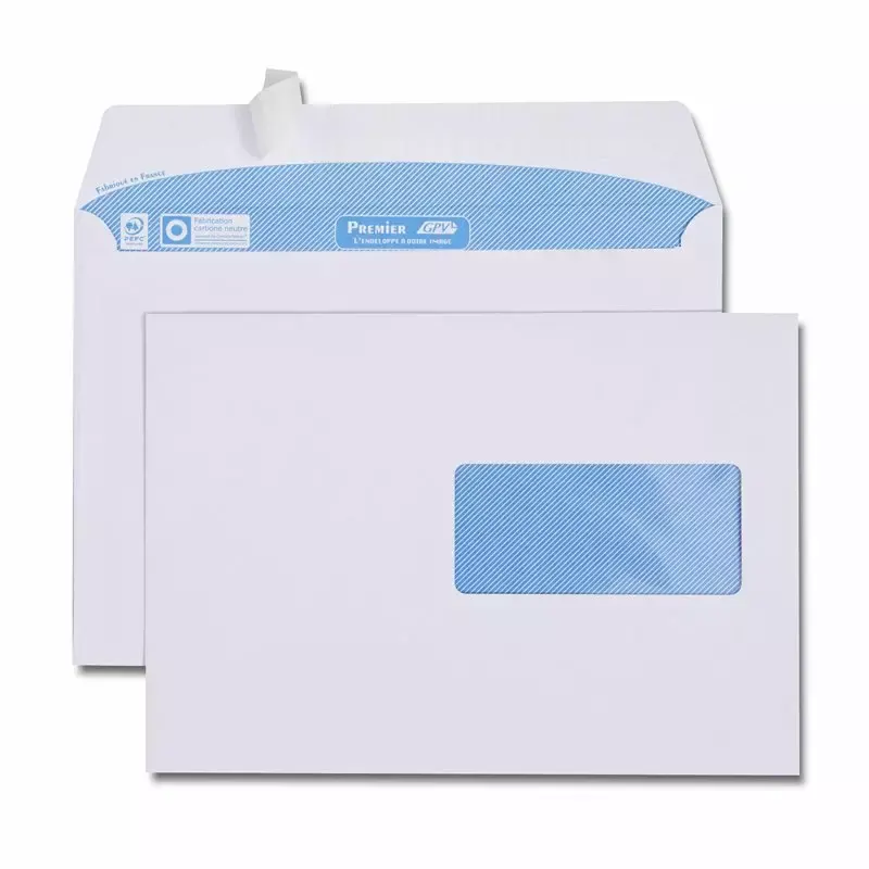 GPV Enveloppes Premier Numérique, 162 x 229 mm, à fenêtre
