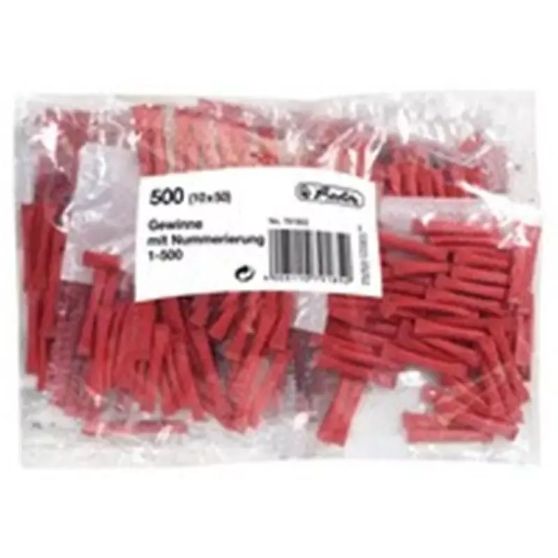 Herlitz Billets-gagnants - numérotes de 1-500 - couleur: rouge