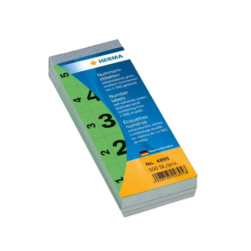 HERMA bloc de numérotation - autocollant - 28 x 56 mm - vert