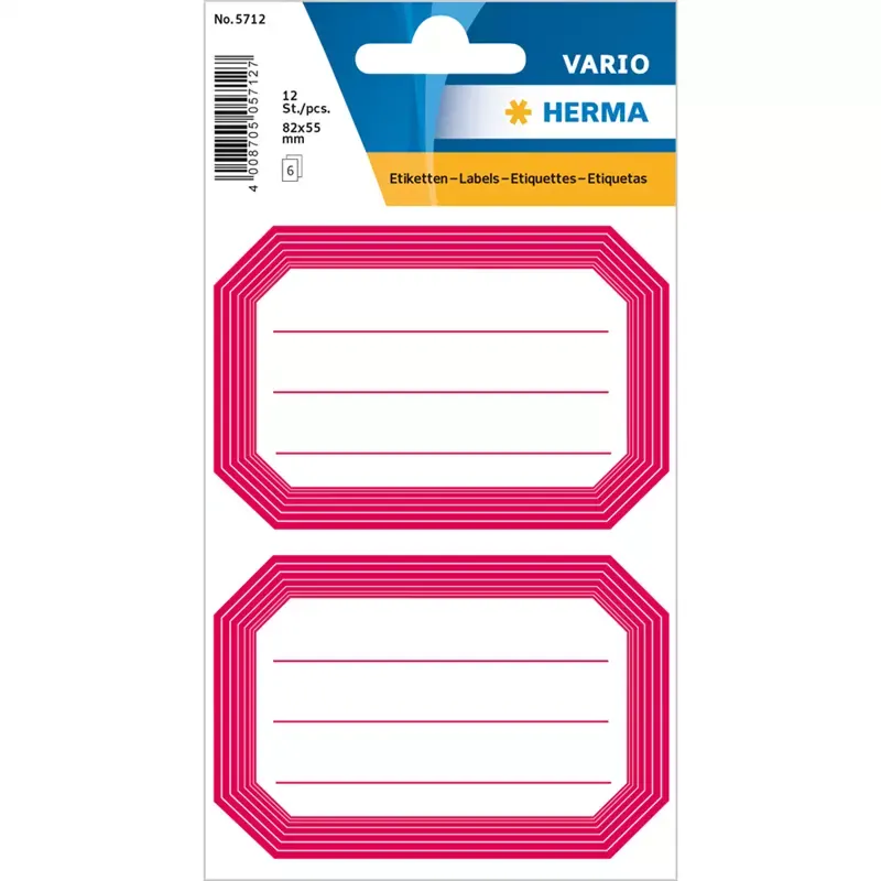 HERMA Etiquette pour livres - 82 x 55 mm - rouge