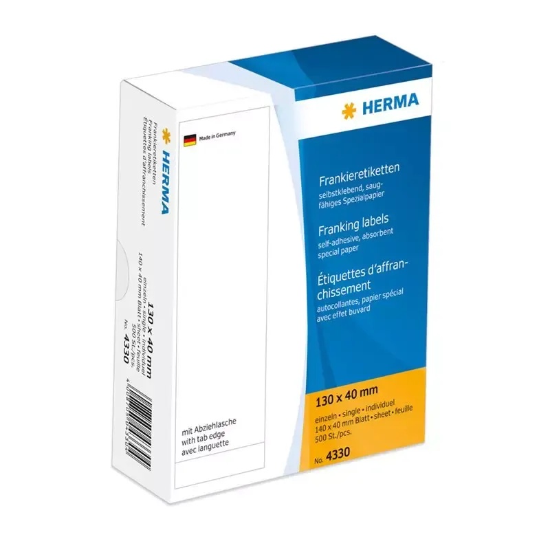 HERMA étiquettes d'affranchissement - 130 x 40mm - blanc -