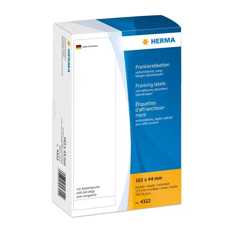 HERMA étiquettes d'affranchissement - 163 x 44mm - blanc -