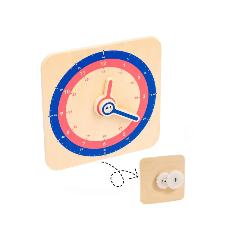 Horloge Synchrone Éducative pour Élève - Format 24 Heures avec Mécanisme Interactif