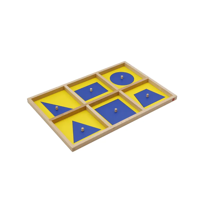 Incartes géométriques: bleu et jaune - Matériel Montessori GAM 1MM028A