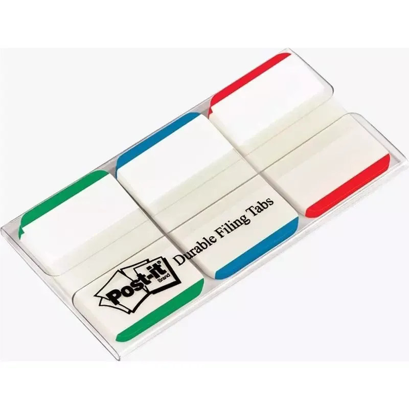 Index Post-it Strong 25,4 x 38 mm vert, bleu et rouge (66 index)