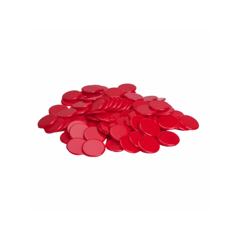 Jetons rouges en plastique x100pcs Educo