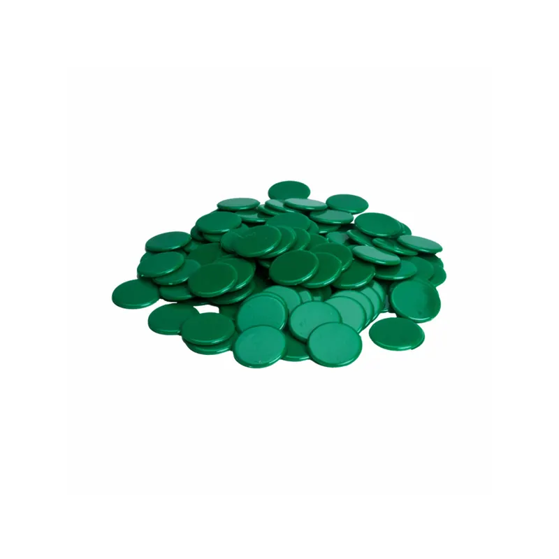 Jetons verts en plastique x100pcs Educo