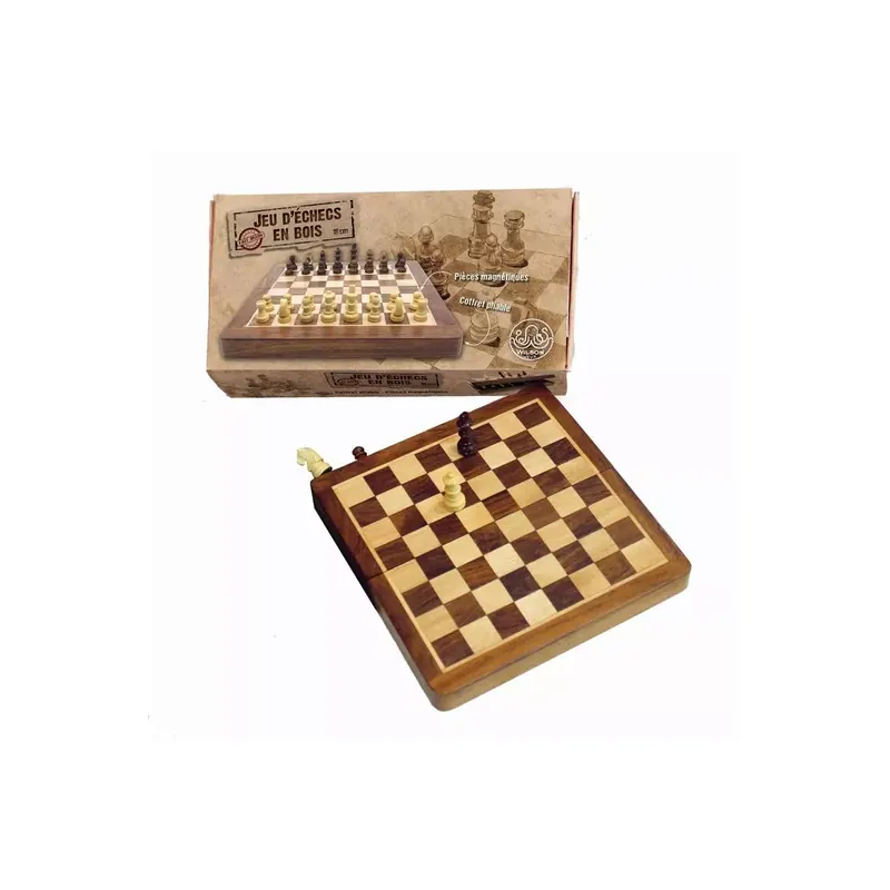 Jeu d'Échecs Pliable et Magnétique - 18 cm
