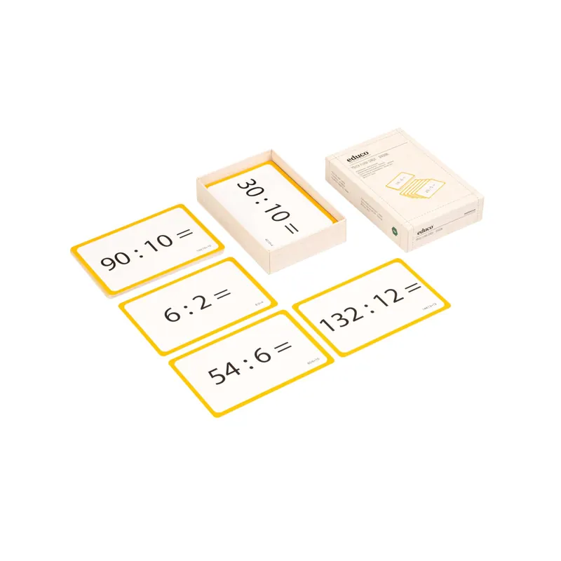 Jeu de Cartes de Division - Flash Cards Educo