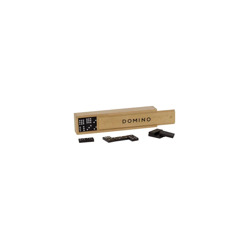 Jeu de dominos, boîte en bois (55pcs) - Goki 15336 - Jouet en bois