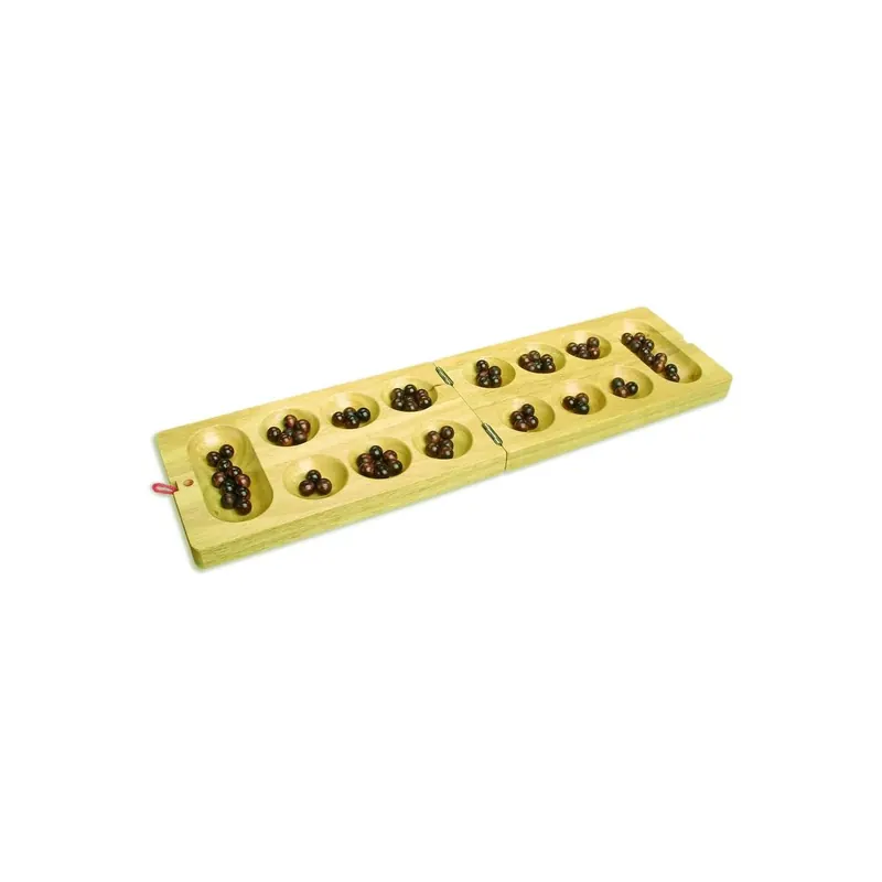 Jeu Kalaha Traditionnel - Plateau en Bois