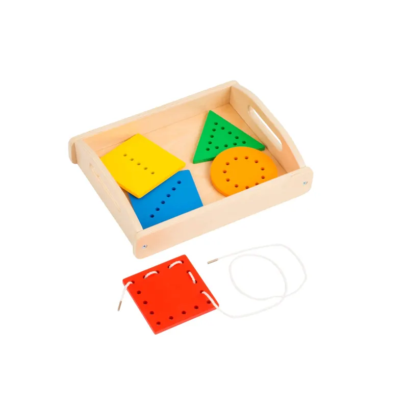 Lacer les formes activité Montessori - Jeu d'apprentissage pour enfants de 23 à 28 mois