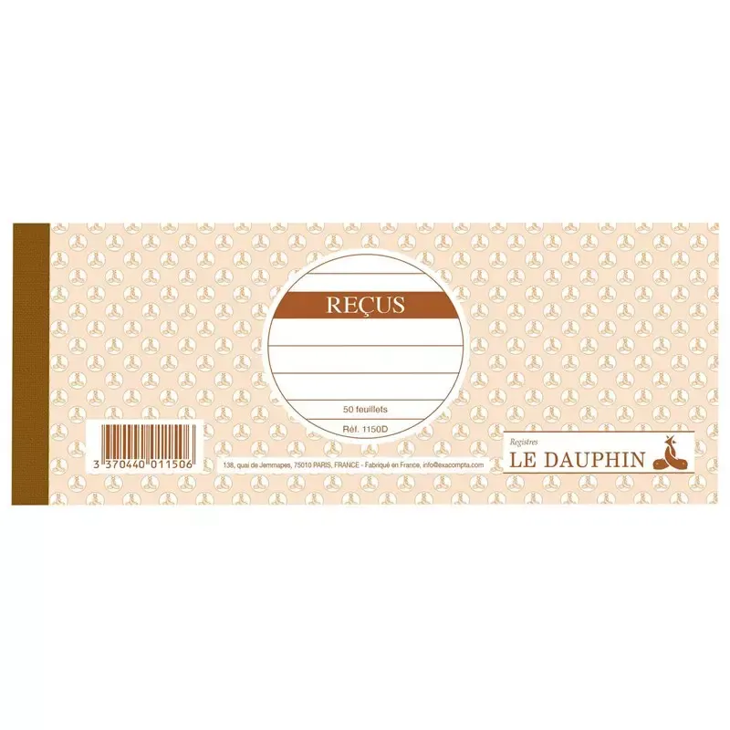 LE DAUPHIN Carnet à souche "Quittances de loyer"