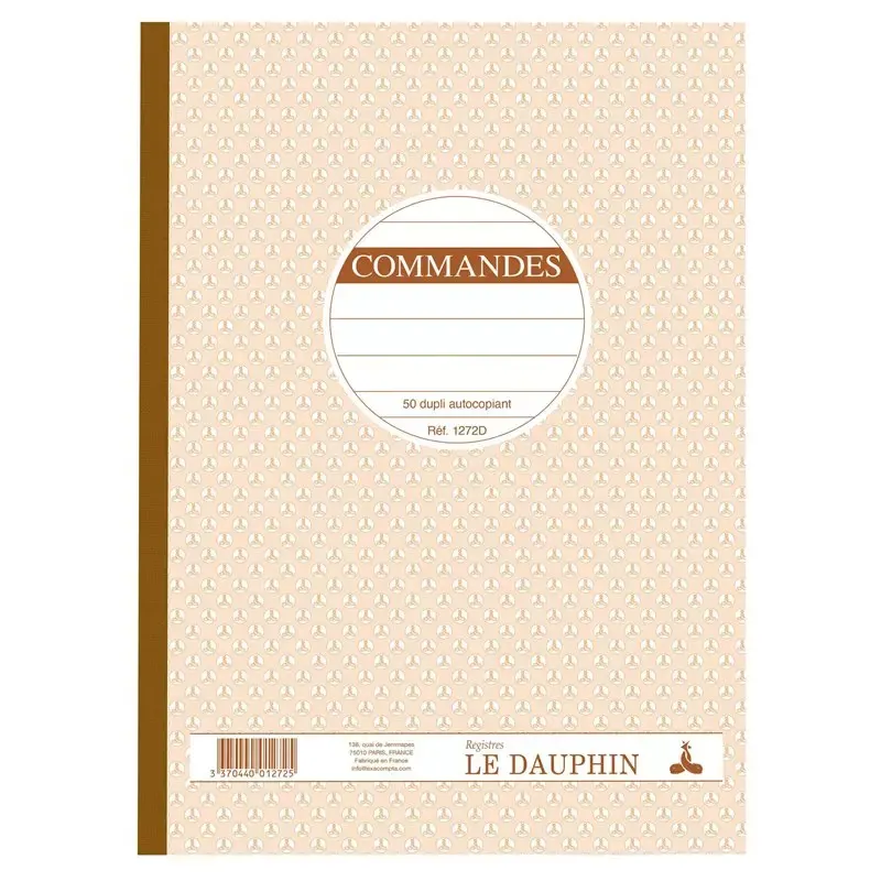 Le Dauphin - Manifold "Commandes" autocopiant A4 (297 x 210 mm) - Dupli 50 feuillets